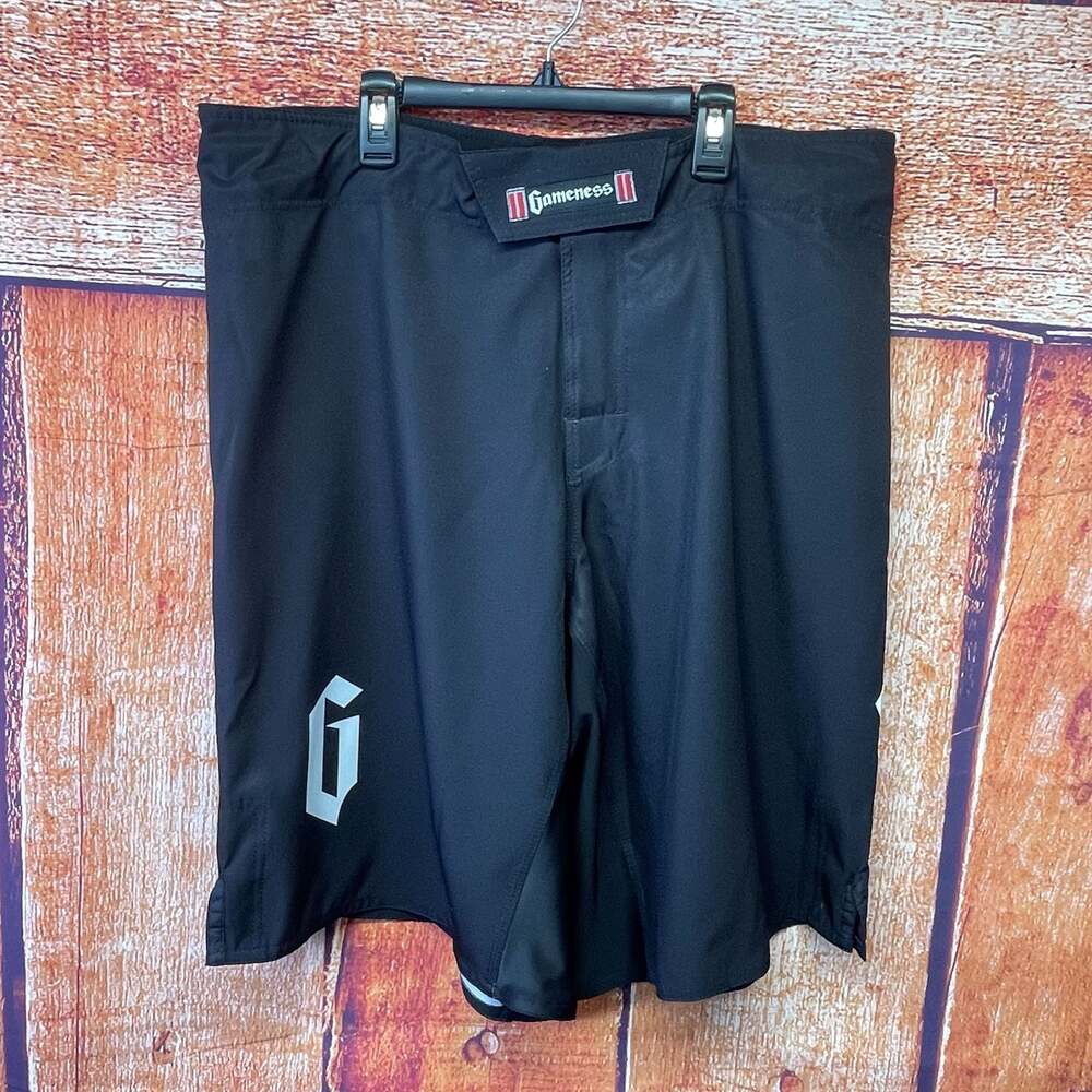 Gameness Train for Life Black MMA Grappling Shorts Sz 40 Lngth 12”
